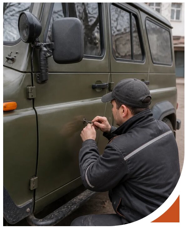 Профессиональное вскрытие автомобиля УАЗ без повреждений в Подольске